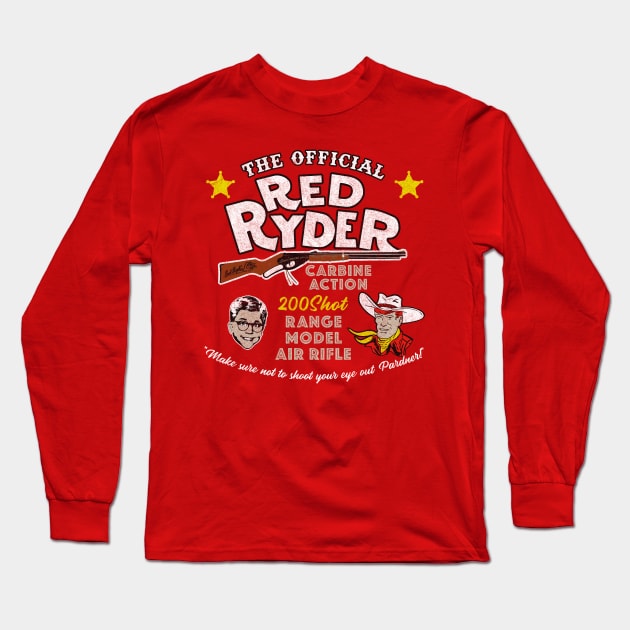 The Official Red Ryder Air Rifle Christmas Story Long Sleeve T-Shirt by Alema Art